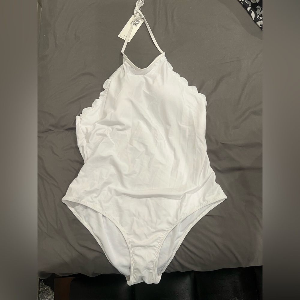White one piece swim suit